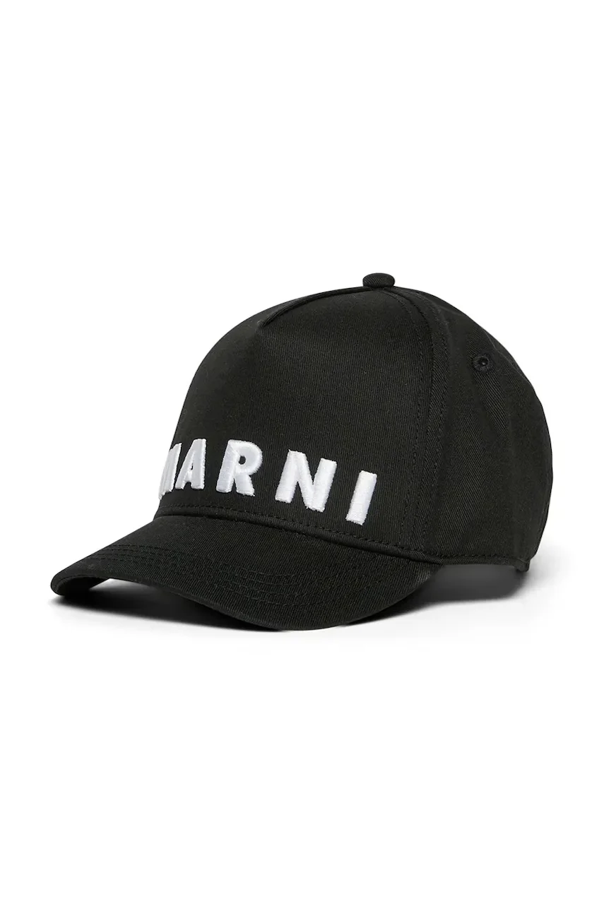 Marni Детска памучна шапка с козирка MF38U HAT