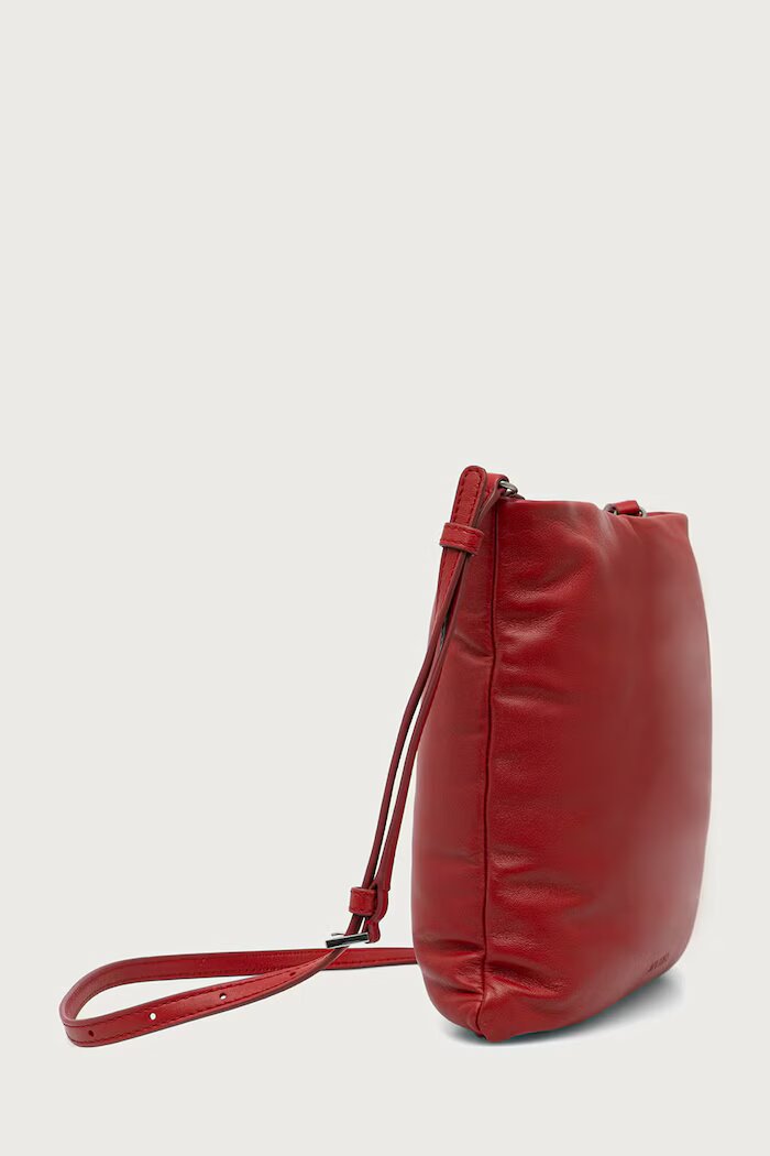 MAX&Co. чанта crossbody дамска от кожа MCAGIRAFFA червена 2626516067200