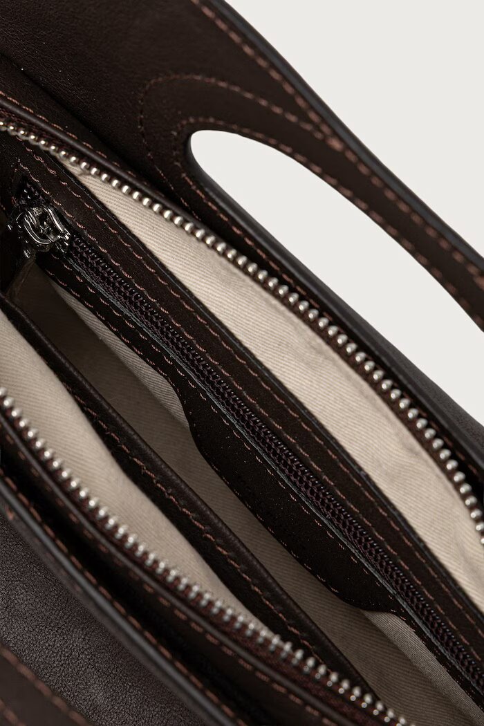MAX&Co. чанта crossbody дамска от кожа MCLCALDAIA кафява 2628516021200