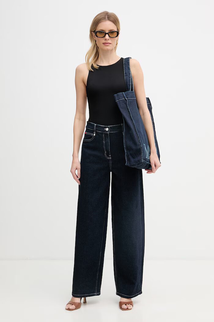 MAX&Co. дънки relaxed fit дамски MCOCRUSCA тъмносини 2616181013200