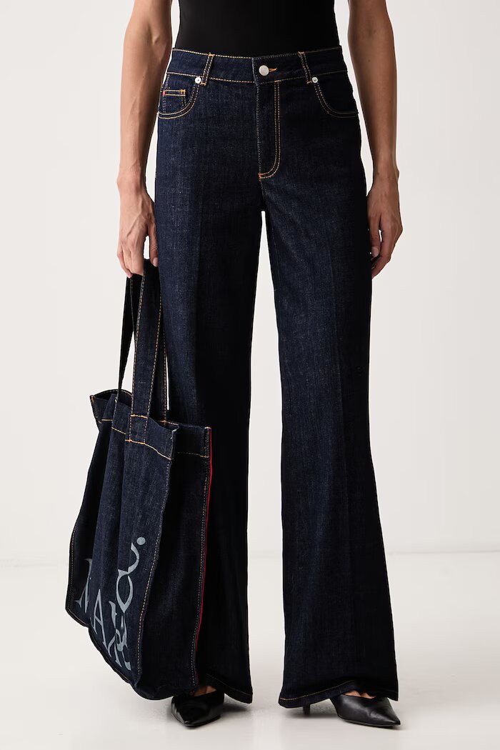 MAX&Co. дънки wide leg дамски ADITO тъмносини 2626186063200