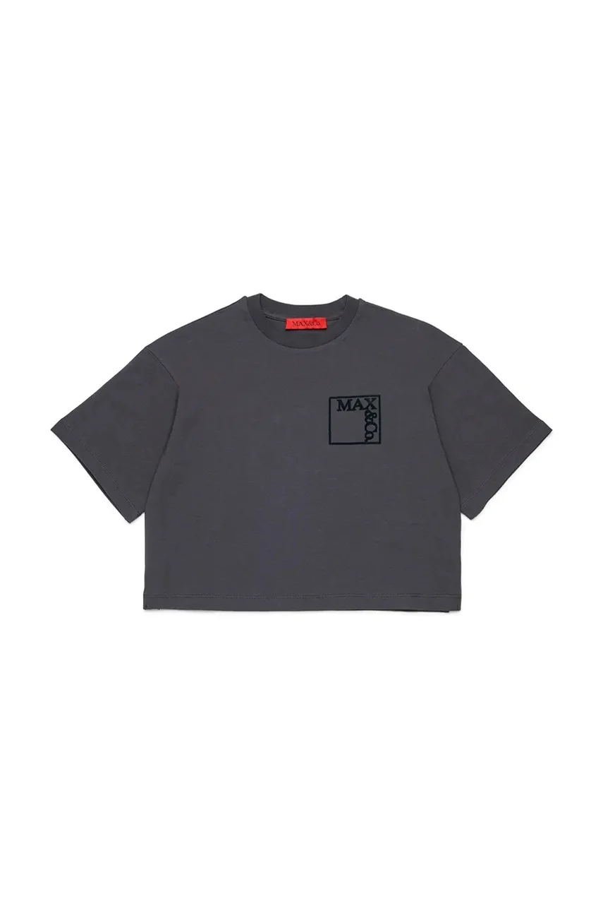 MAX&Co. Детска памучна тениска MAXT23F OVER T-SHIRT