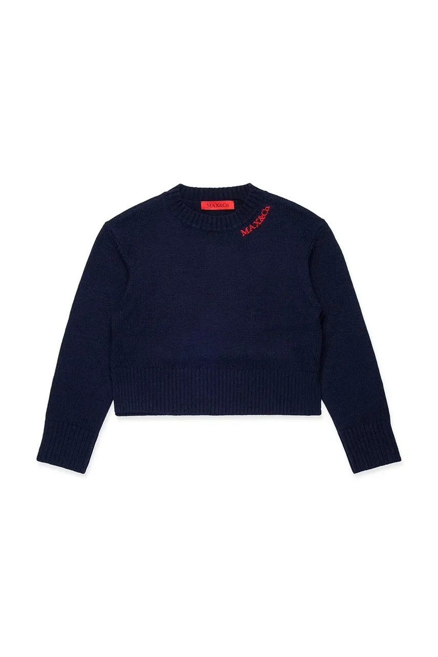 MAX&Co. Детски пуловер с вълна MAXK18F KNITWEAR