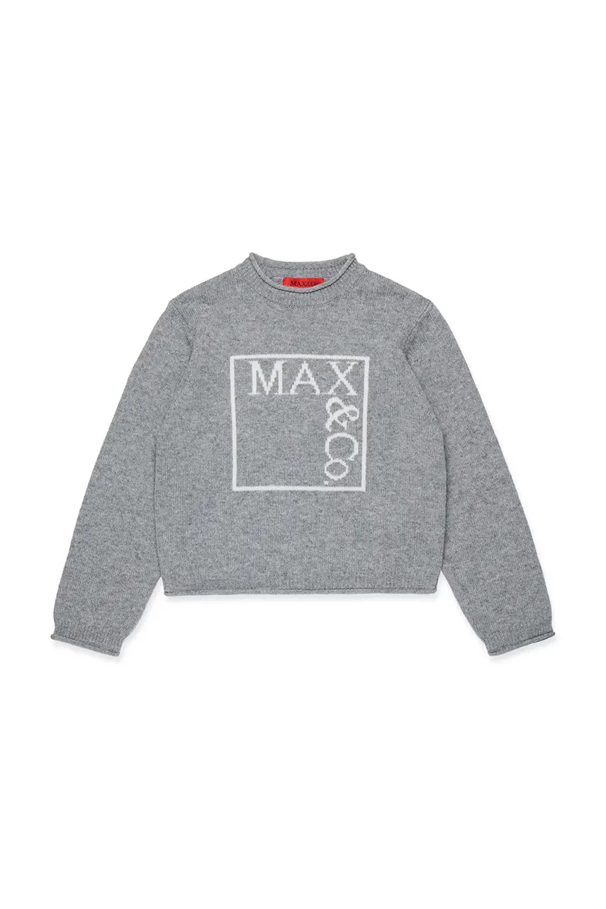 MAX&Co. Детски пуловер с вълна MAXK21F KNITWEAR