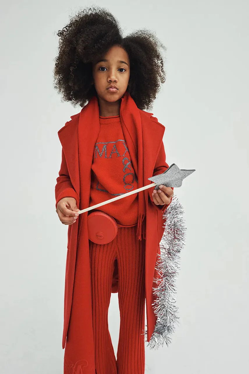 MAX&Co. Детски пуловер с вълна MAXK21F KNITWEAR