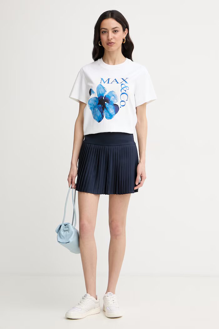 MAX&Co. тениска дамска от памук MCOMAMBO бяла 2616971034200