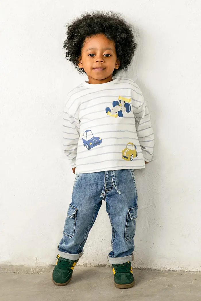 Mayoral дънки за бебе soft denim cargo сини 2540