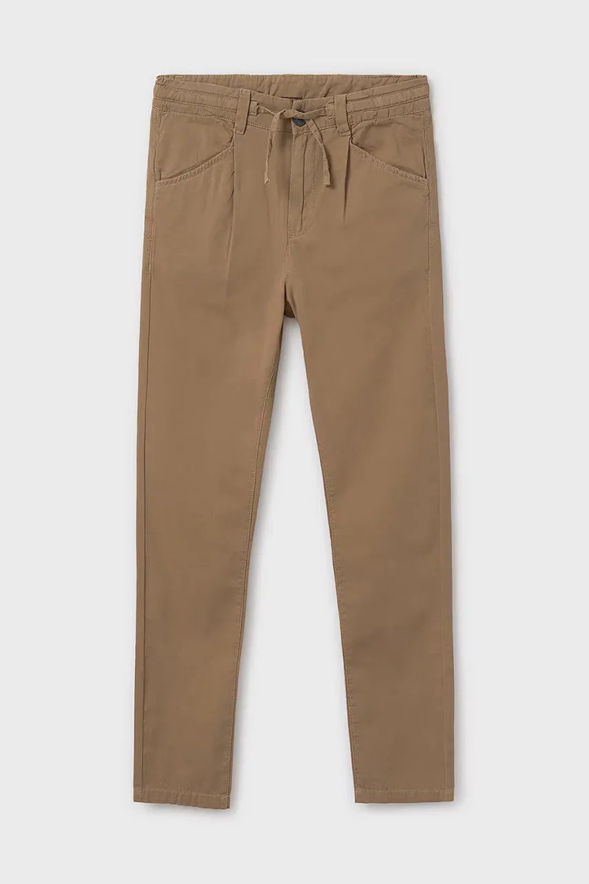 Mayoral Детски памучен панталон relaxed fit