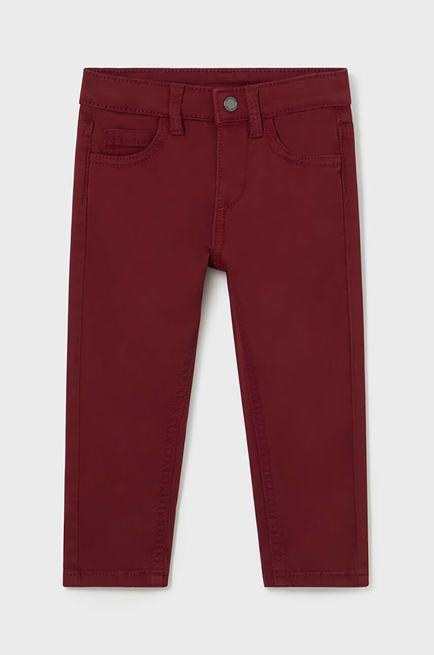 Mayoral Детски памучен панталон slim fit basic