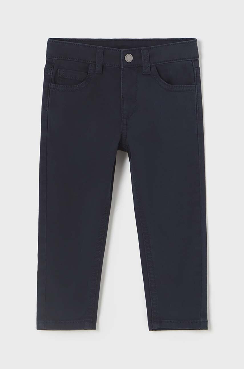 Mayoral Детски памучен панталон slim fit basic