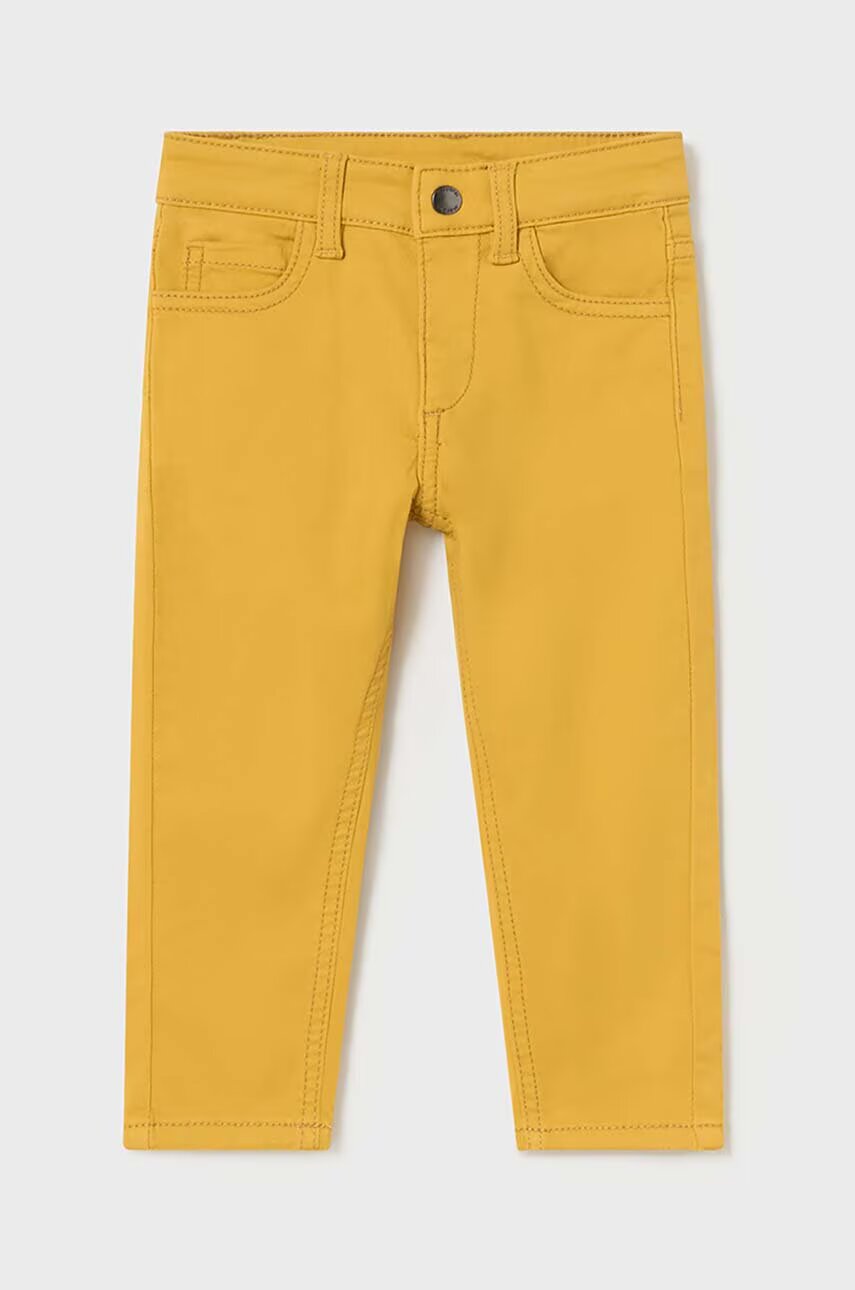 Mayoral Детски памучен панталон slim fit basic