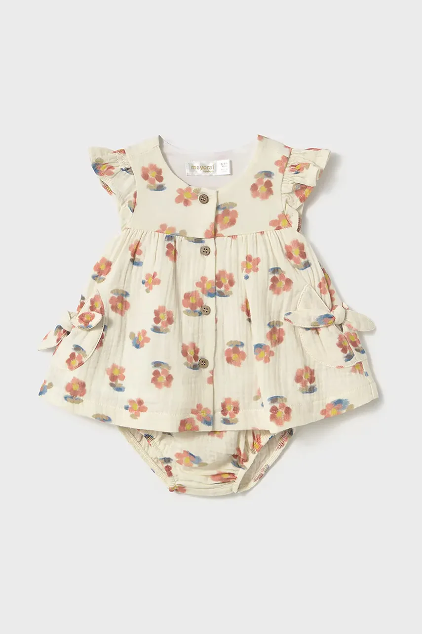 Mayoral Newborn Бебешка памучна рокля