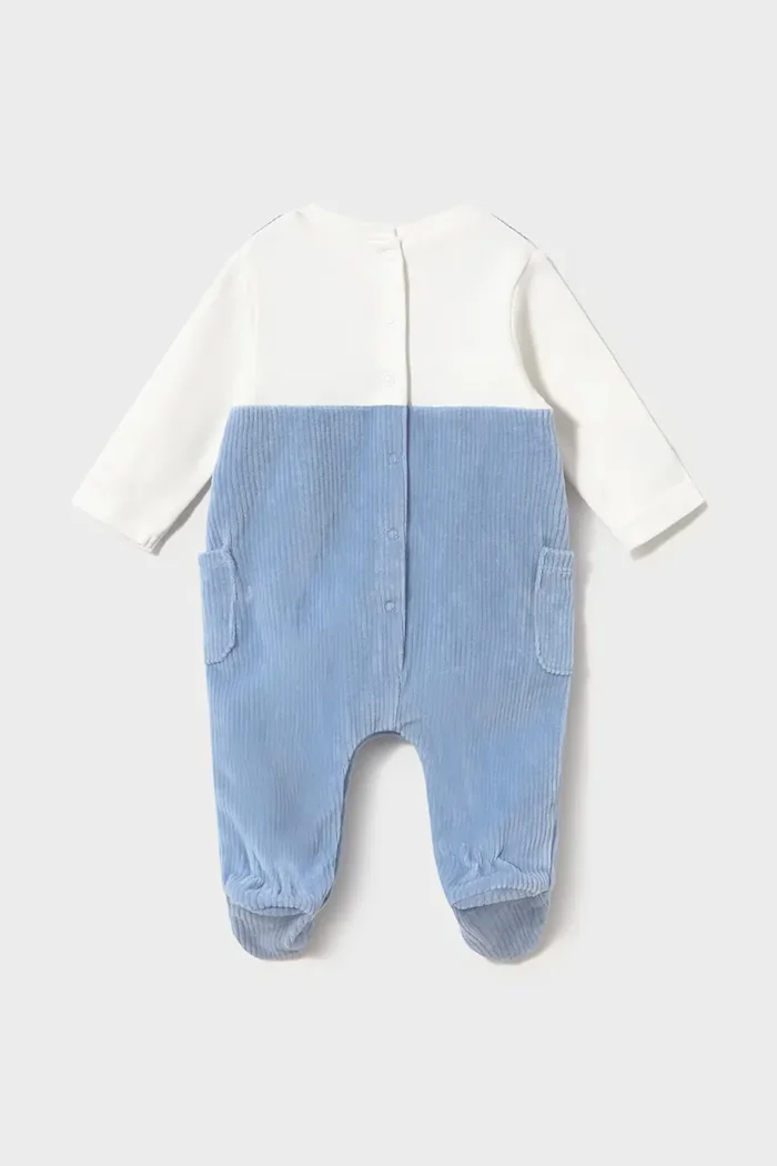 Mayoral Newborn бебешки гащеризон за бебе от памук син 2660