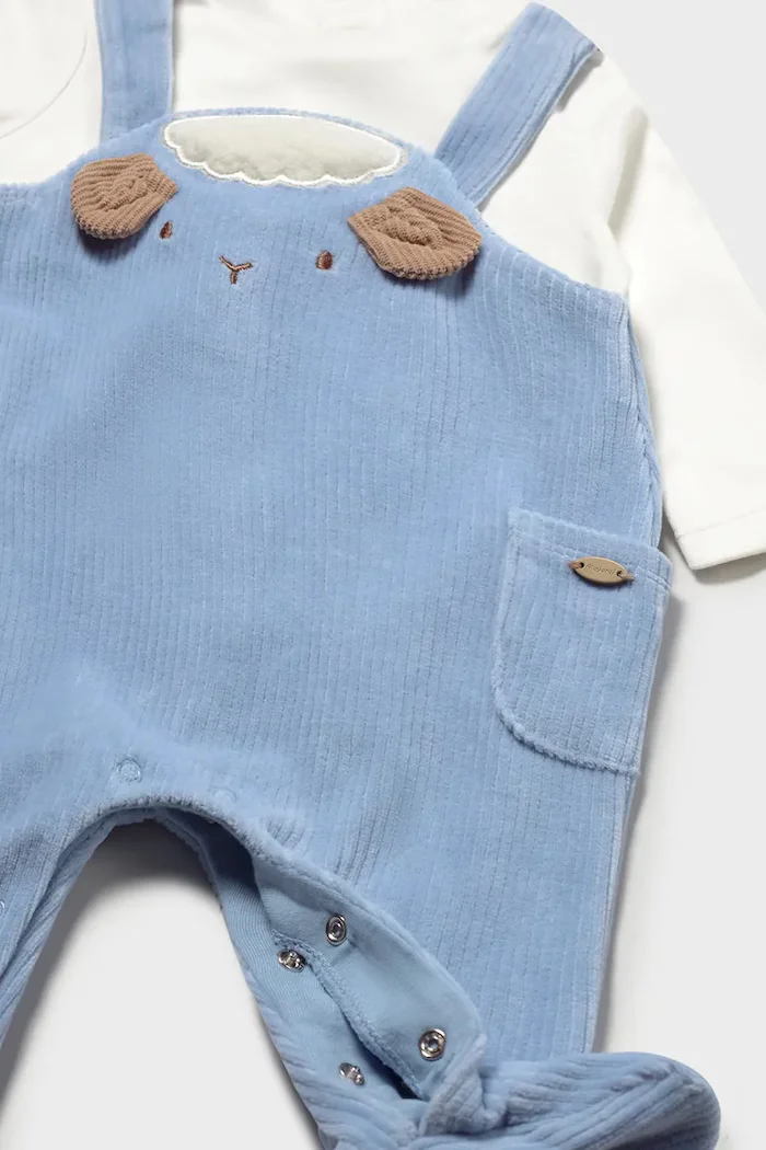 Mayoral Newborn бебешки гащеризон за бебе от памук син 2660