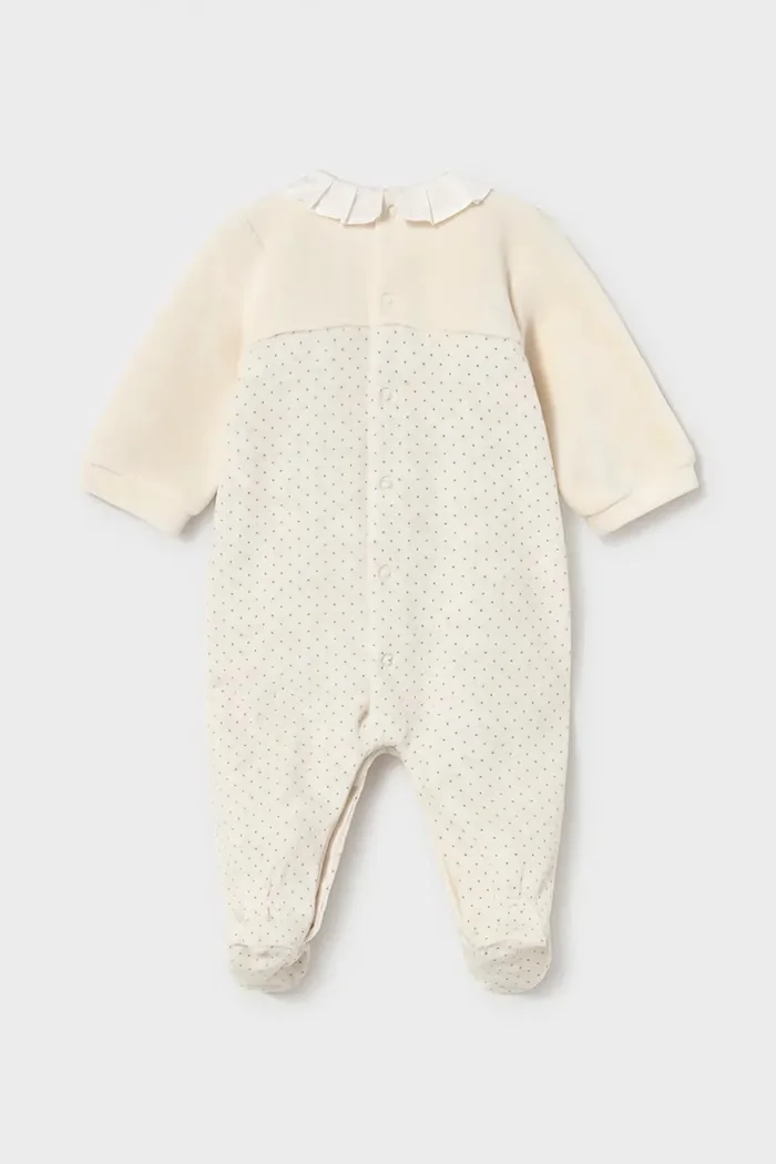Mayoral Newborn бебешки гащеризон за бебе с памук бежов 2752