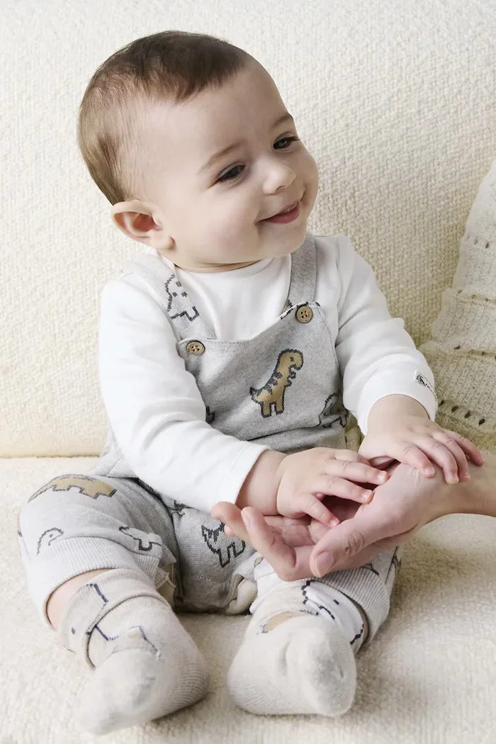 Mayoral Newborn бебешки гащеризон за бебе с памук сив 2661