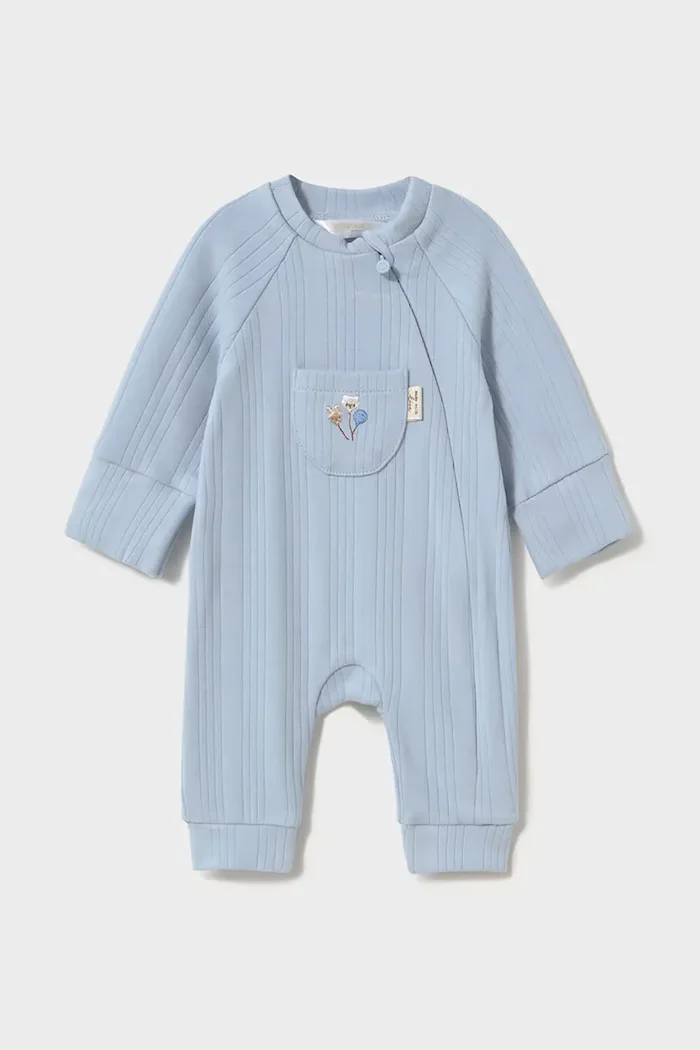 Mayoral Newborn бебешки гащеризон за спане за бебе с памук син 2762