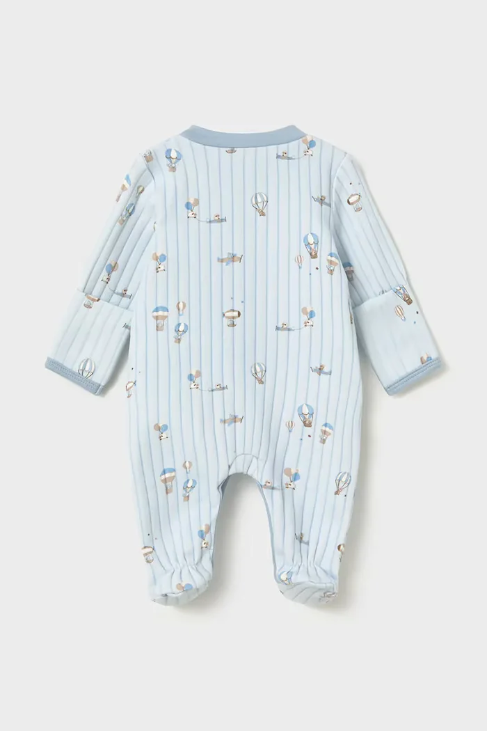 Mayoral Newborn бебешки гащеризон за спане за бебе с памук син 2768