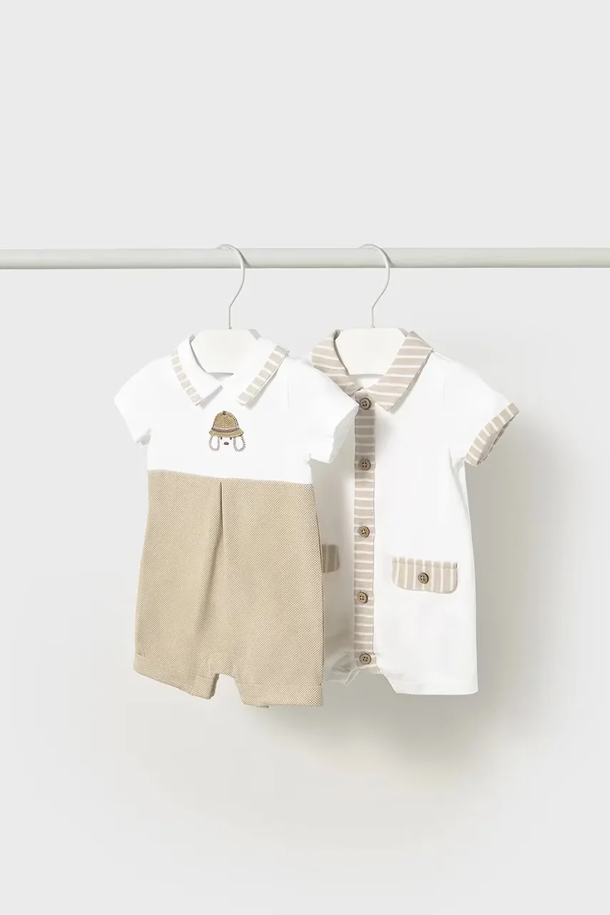 Mayoral Newborn Бебешки къс гащеризон (2 броя)