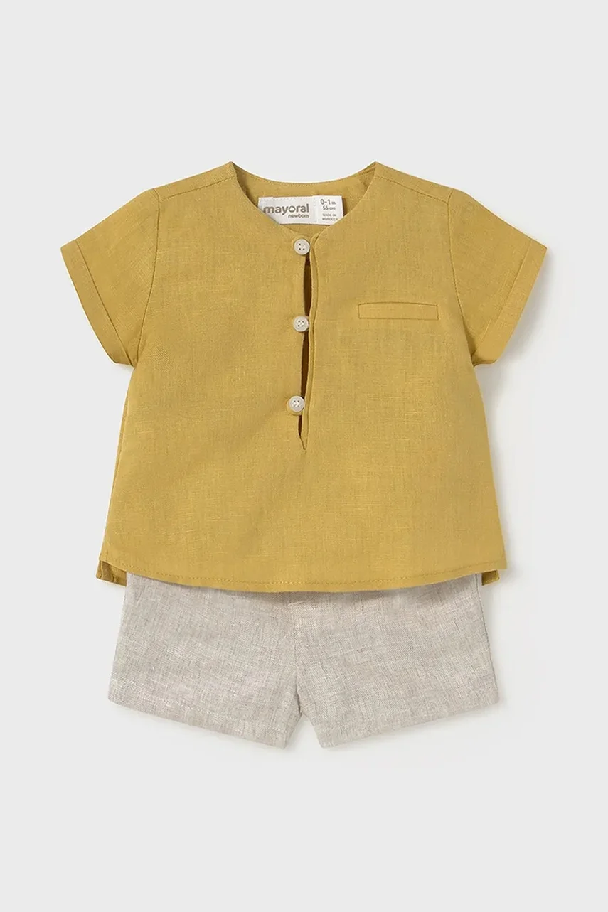 Mayoral Newborn Бебешки ленен комплект