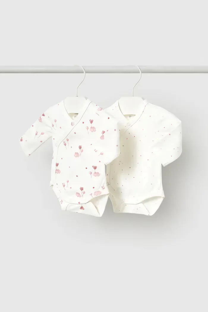 Mayoral Newborn боди за бебе с памук бежово 2747