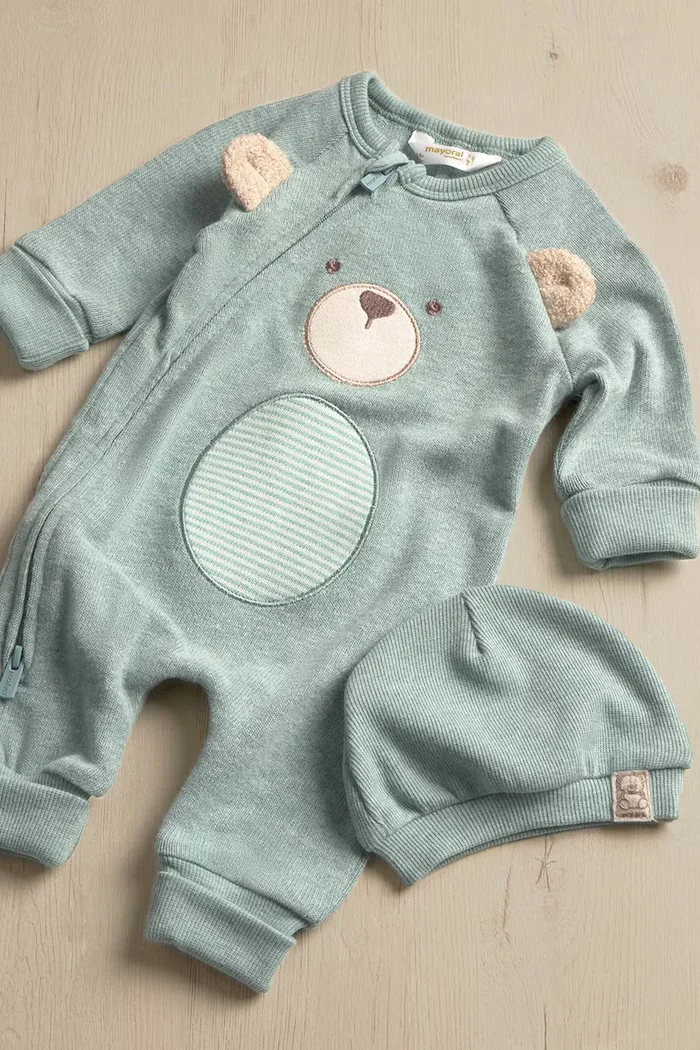 Mayoral Newborn боди за деца с памук тюркоазено 2659