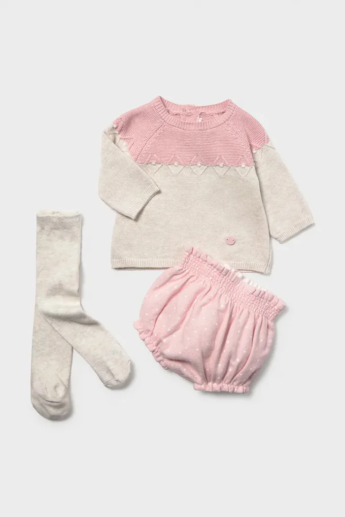 Mayoral Newborn комплект за бебе от памук розов 2264