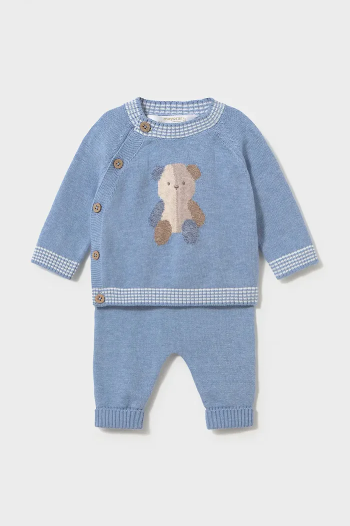 Mayoral Newborn комплект за бебе от памук син 2523