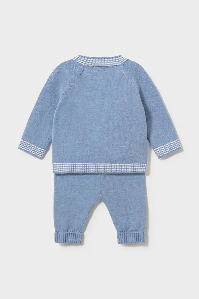 Mayoral Newborn комплект за бебе от памук син 2523