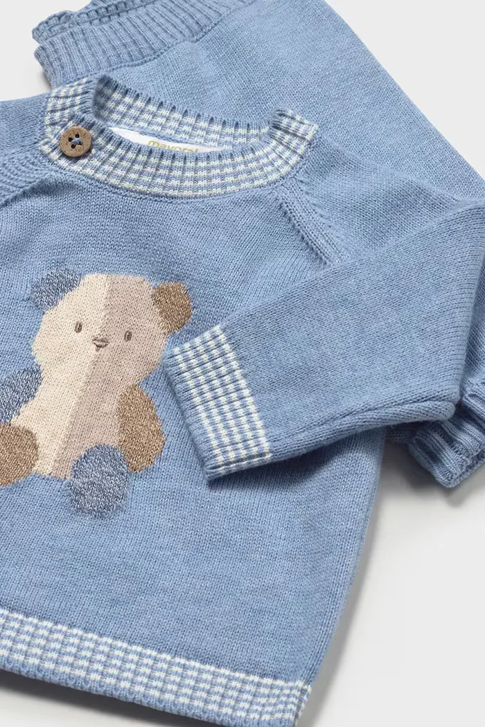 Mayoral Newborn комплект за бебе от памук син 2523