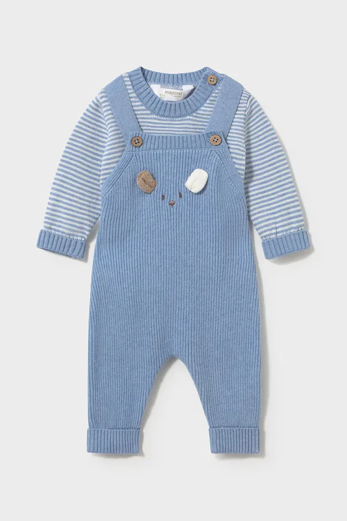 Mayoral Newborn комплект за бебе от памук син 2603