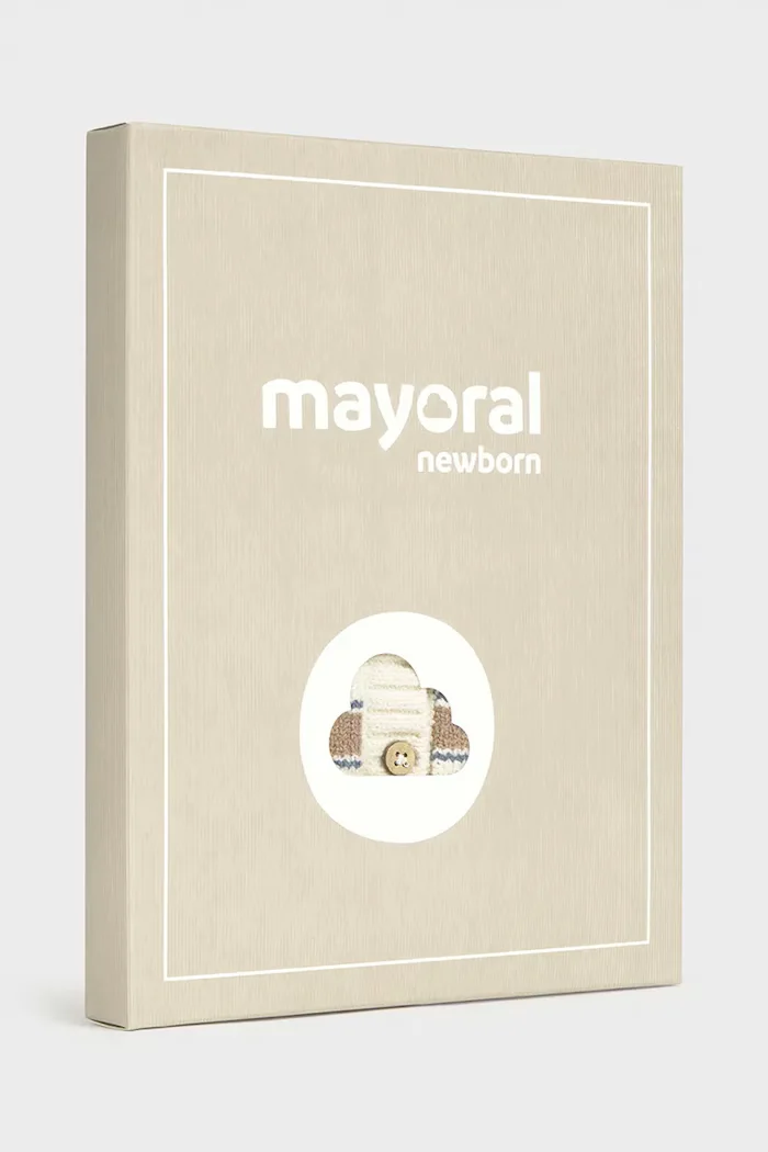 Mayoral Newborn комплект за бебе с памук бежов 2522