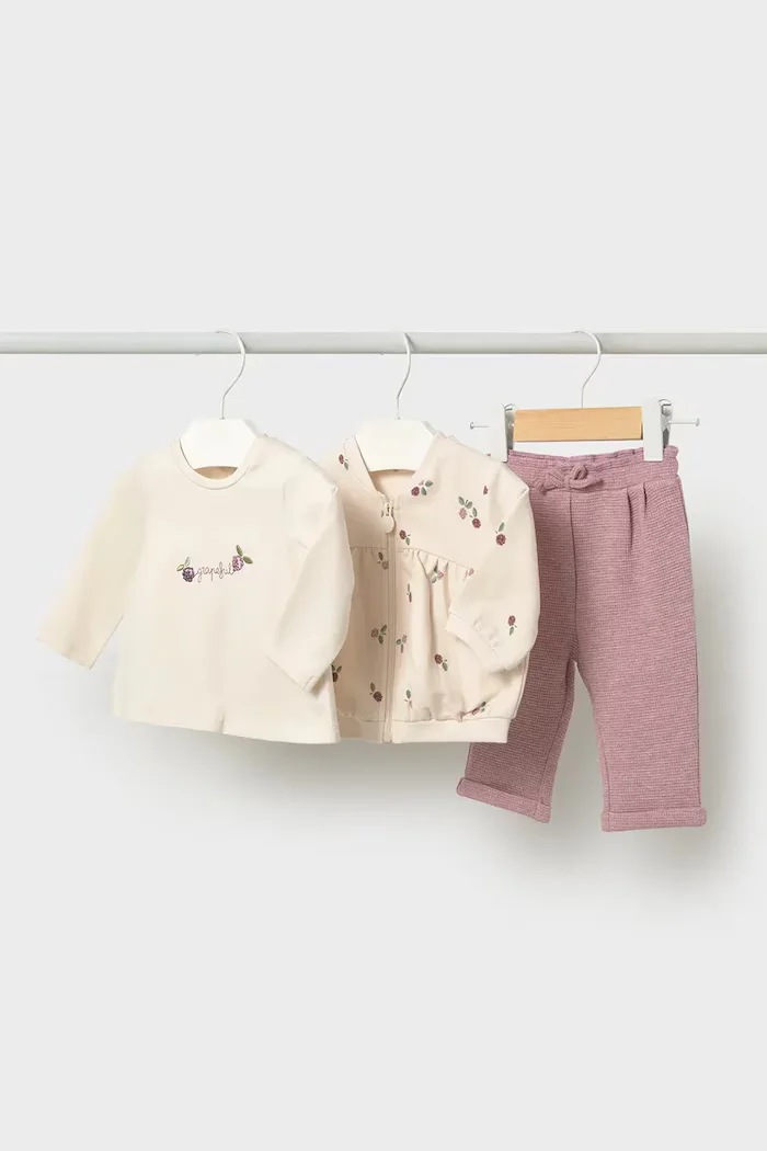 Mayoral Newborn комплект за бебе с памук розов 2606