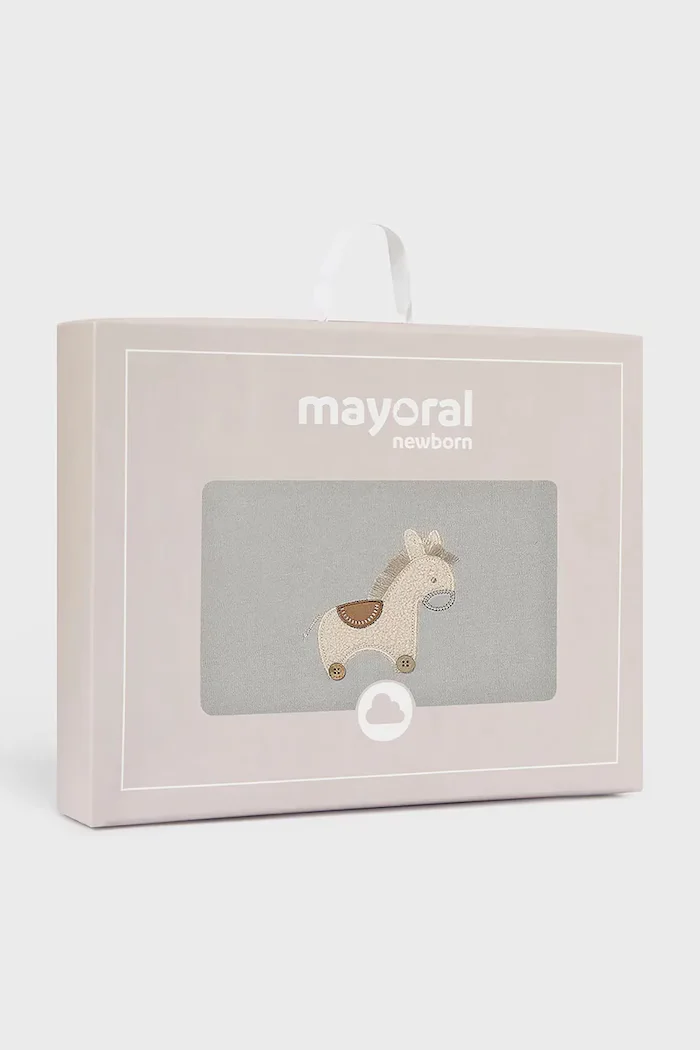 Mayoral Newborn одеяло за бебе от памучна материя сиво 9144