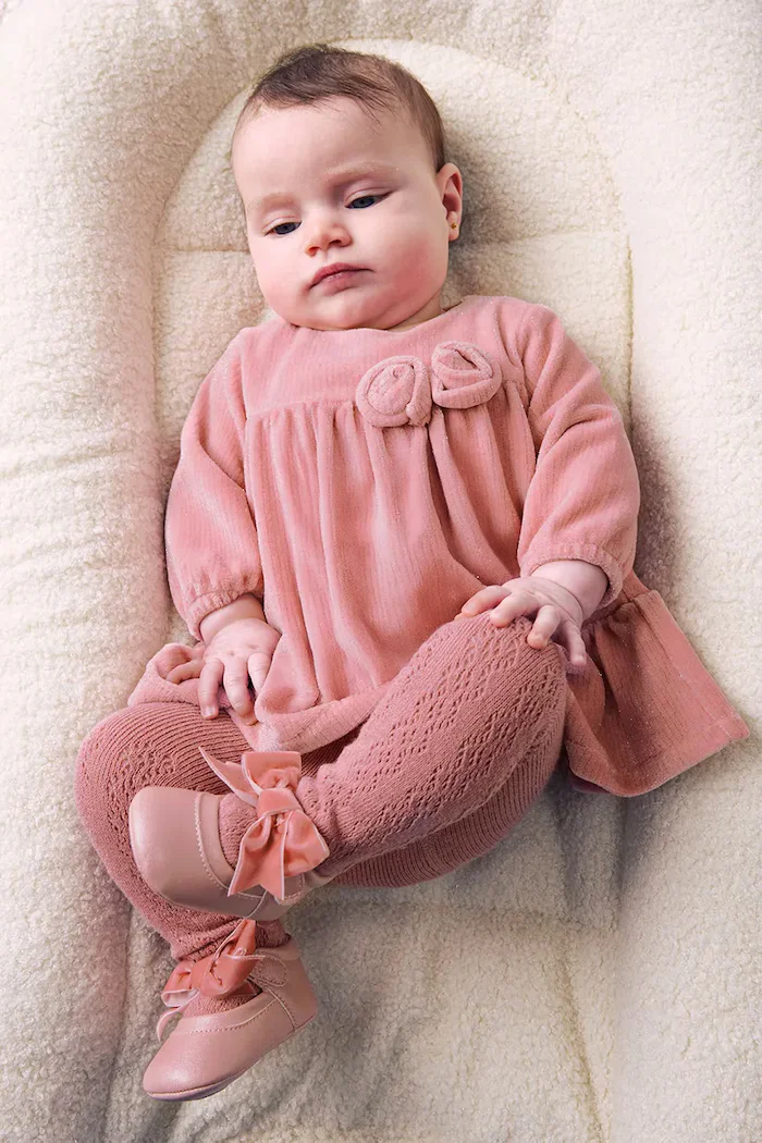 Mayoral Newborn рокля от джинс розова 2822