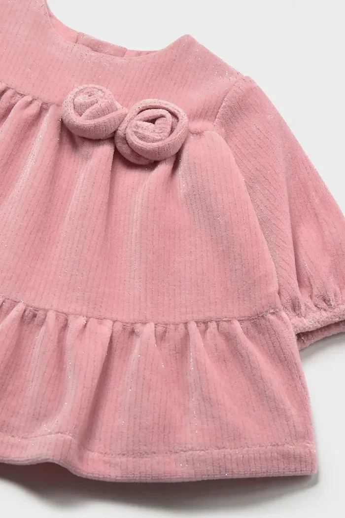Mayoral Newborn рокля от джинс розова 2822