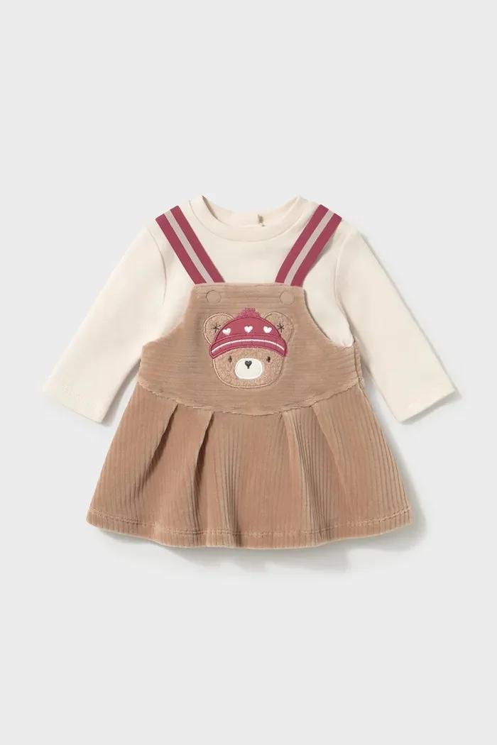 Mayoral Newborn рокля с памук бежова 2803