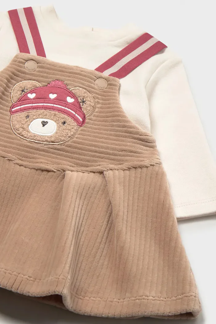 Mayoral Newborn рокля с памук бежова 2803