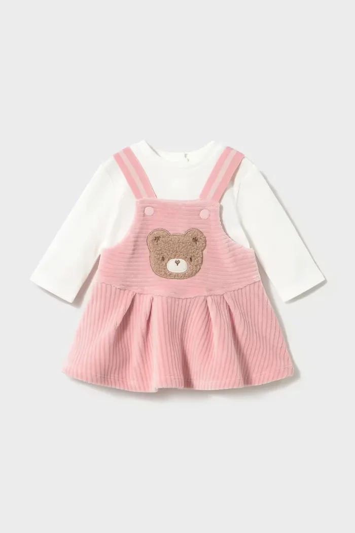 Mayoral Newborn рокля с памук розова 2803