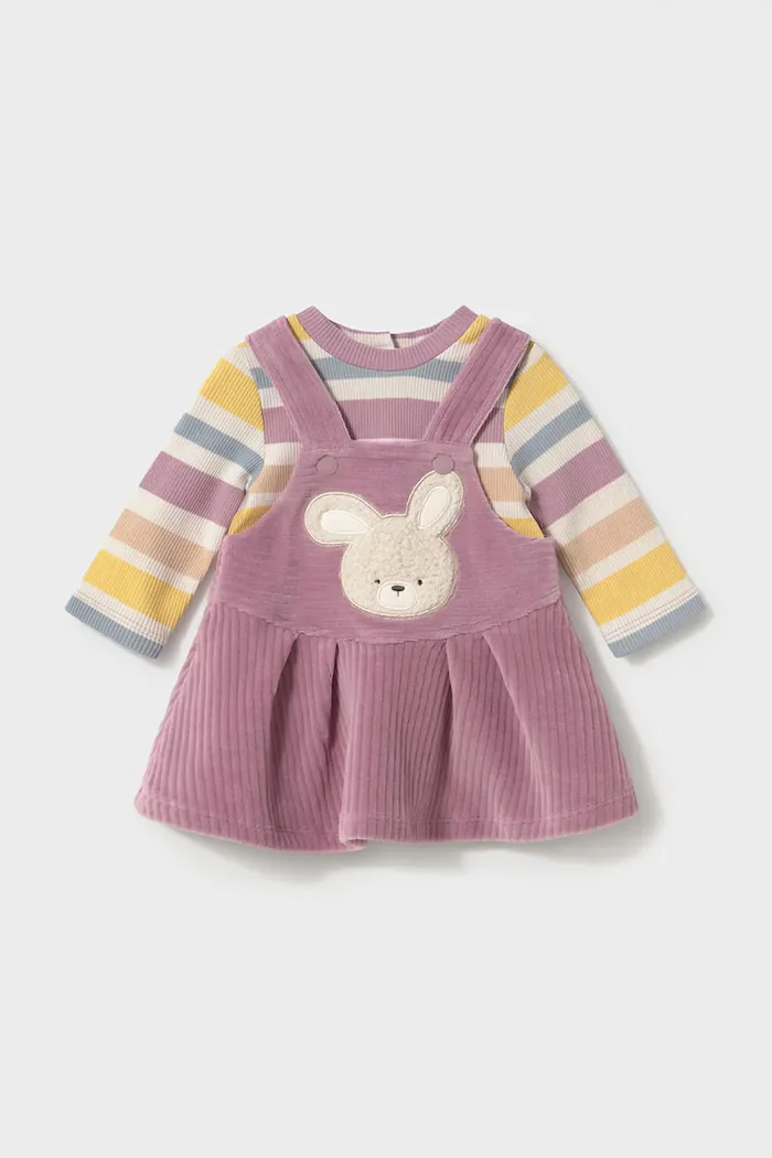 Mayoral Newborn рокля с памук виолетова 2803