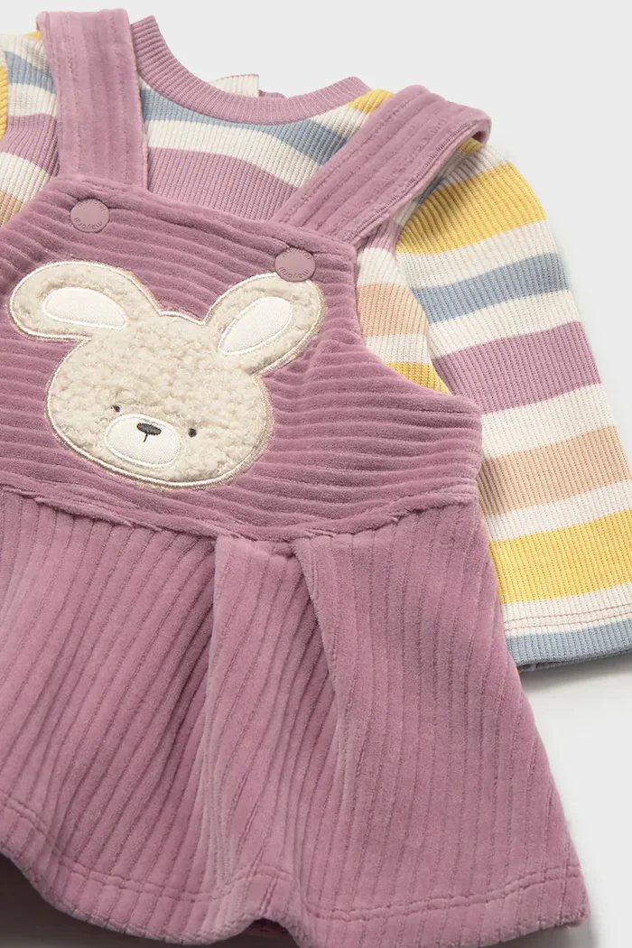 Mayoral Newborn рокля с памук виолетова 2803