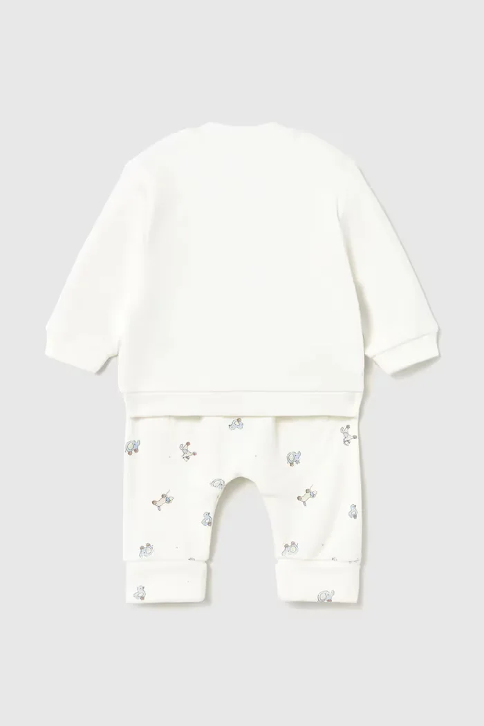 Mayoral Newborn спортен комплект анцуг за бебе от памук с еластан син 2664