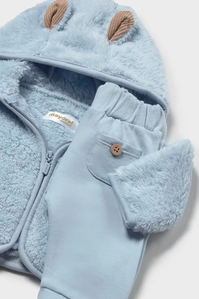 Mayoral Newborn спортен комплект анцуг за бебе с памук син 2670