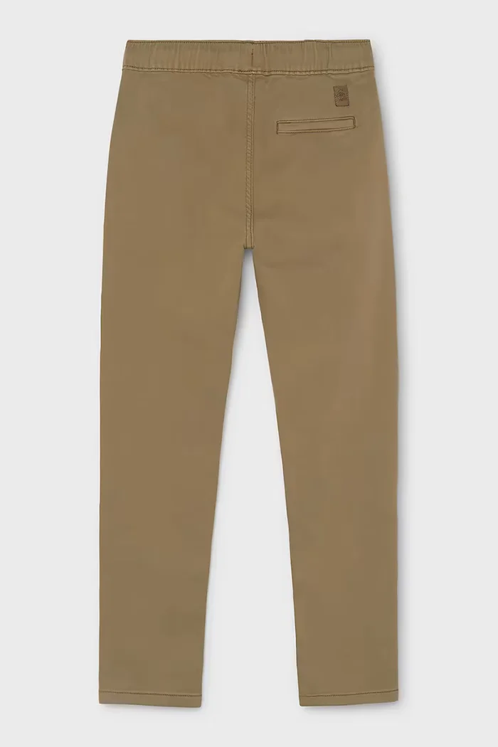Mayoral панталон джогър за деца от памук soft jogger кафяв със стандартна талия 7507
