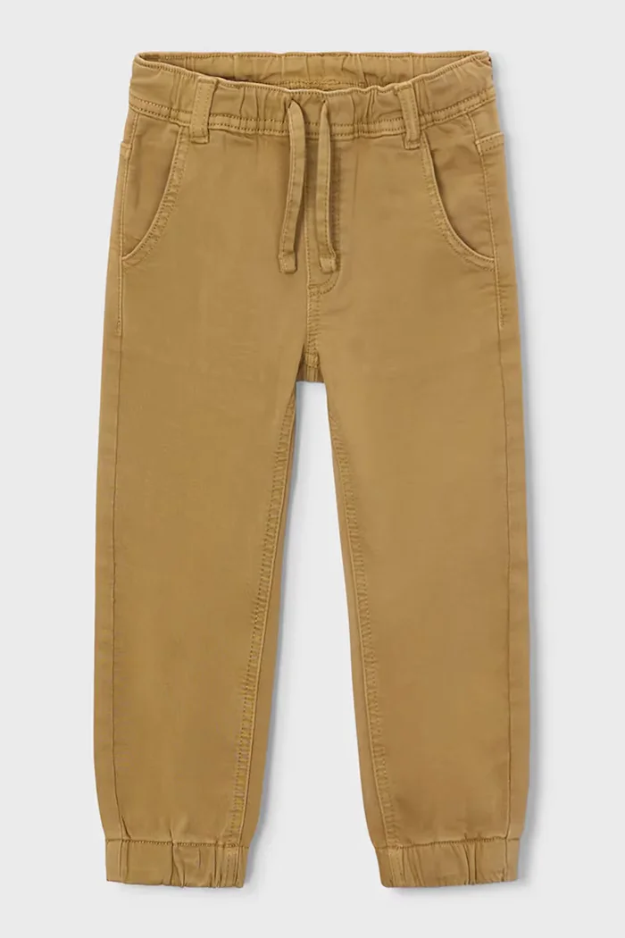 Mayoral панталон за деца с памук jogger soft кафяв 4511