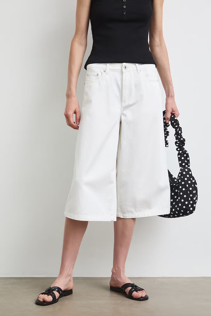 Medicine бермуди дамски от памук бели със стандартна талия