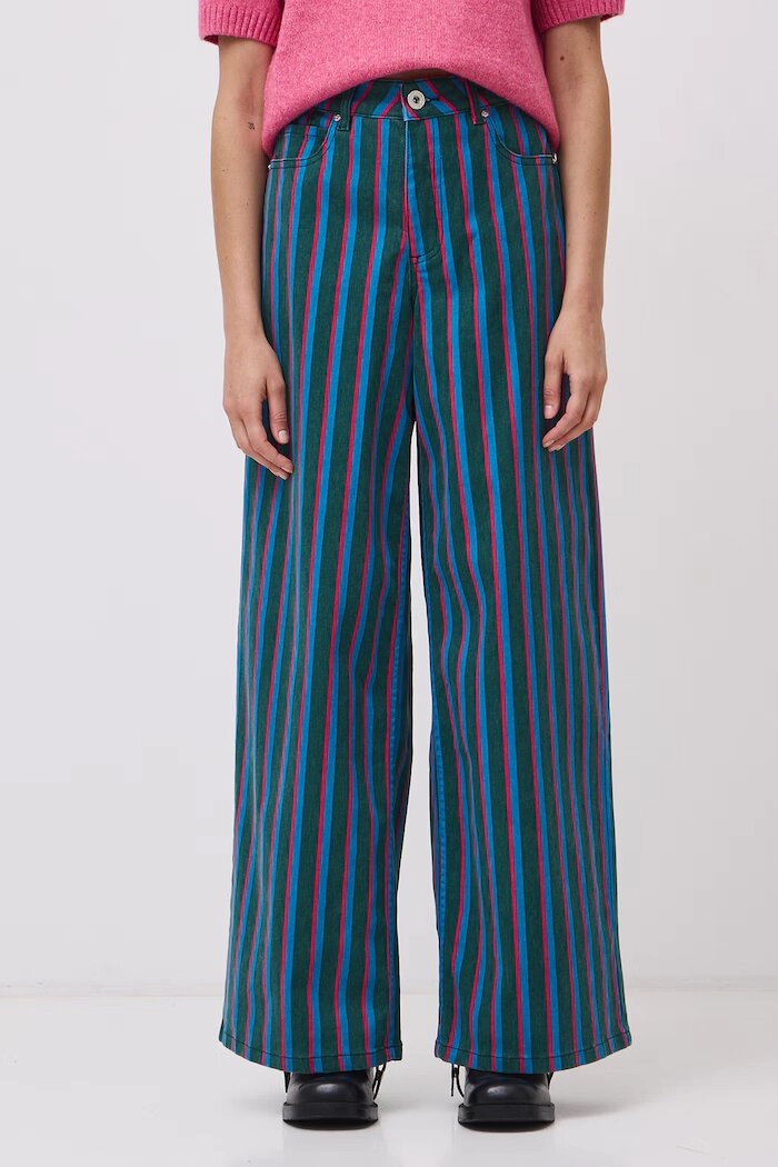 Medicine дънки wide leg дамски зелени