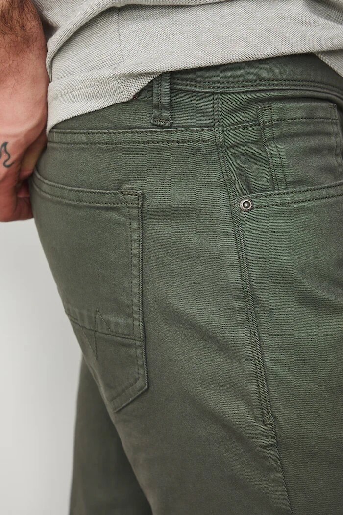 Medicine панталон slim fit мъжки памучен с еластан зелен под стандартна