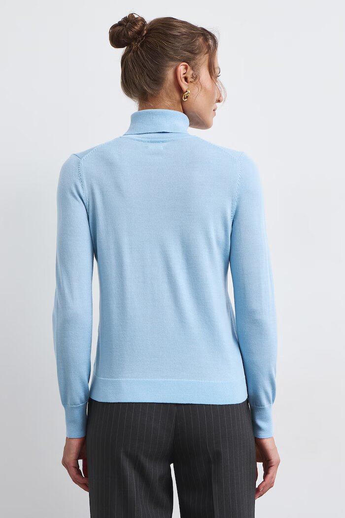 Medicine поло дамско от мериносова вълна синьо