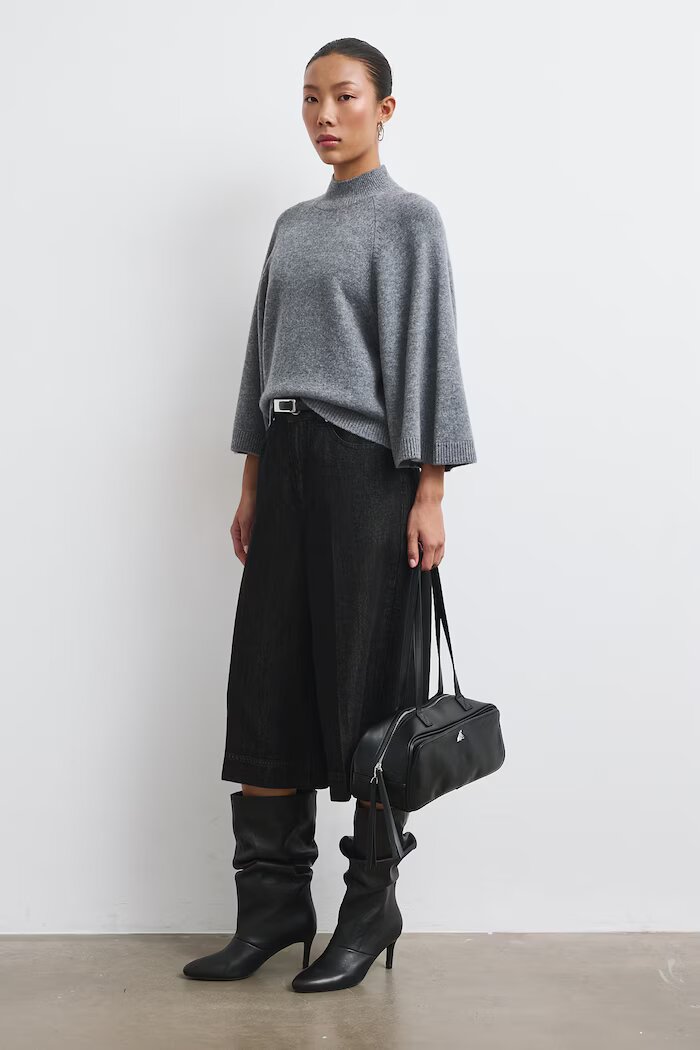 Medicine пуловер дамски от мериносова вълна сив